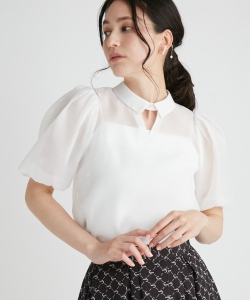 CELFORD（セルフォード）の「衿付きシアーブラウス（シャツ/ブラウス