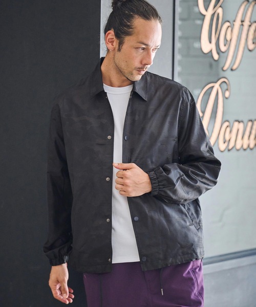 セール】mj10251- カモフラージュ柄×スター柄コーチジャケット（その他