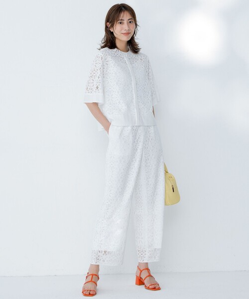 セール】フラワータイルレース ブラウス（シャツ/ブラウス）｜自由区