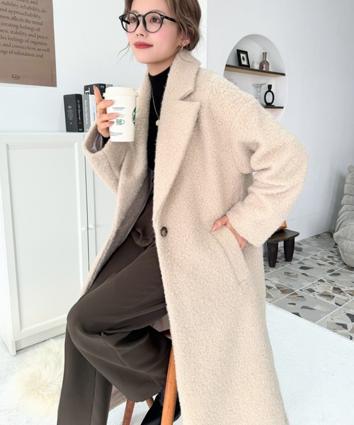 moment+（モーメントプラス）の「フェイクリングウールオーバーサイズ