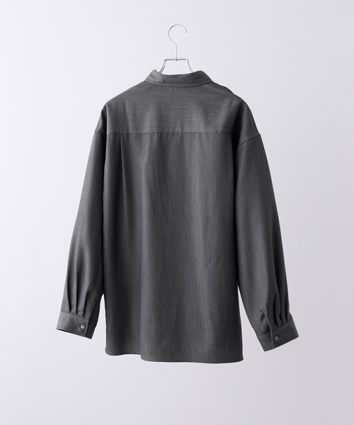 セール】【CLEL】Balloon Sleeve Loose Regular Collar Shirt