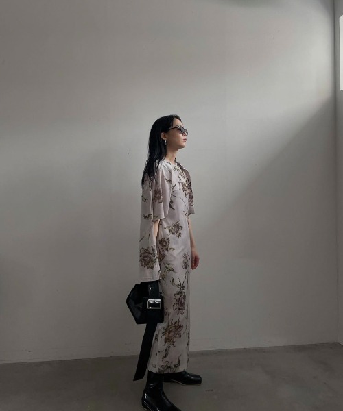 Ameri（アメリ）の「DRY FLOWER VELOUR DRESS（ワンピース）」 - WEAR