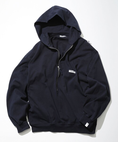 CAHLUMN/カウラム Heavy Weight Jersey 3/4-Zip Hoodie/ヘビーウェイト