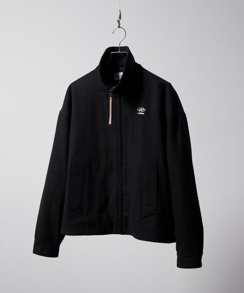High neck zip-up short blouson/ハイネックジップアップショート