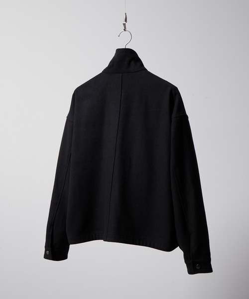 High neck zip-up short blouson/ハイネックジップアップショート