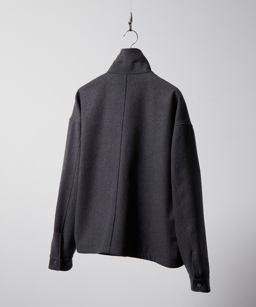 High neck zip-up short blouson/ハイネックジップアップショート