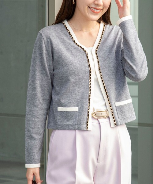 セール】チェーンブレードVネックカーディガン（カーディガン/ボレロ