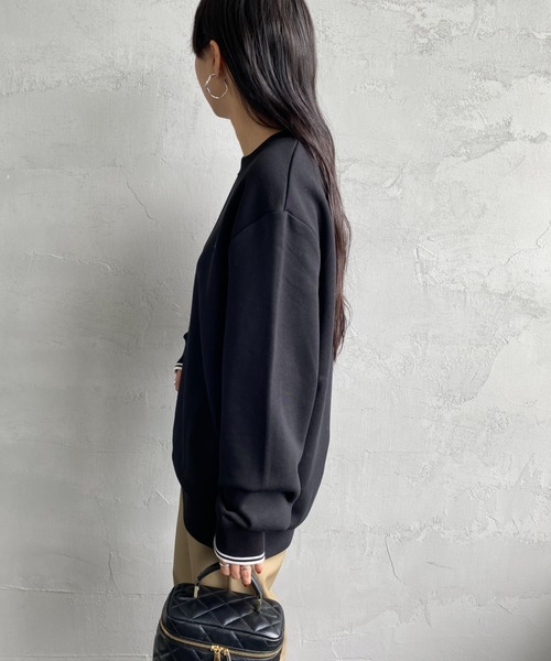 FRED PERRY/フレッドペリー] ワンポイント刺繍 クルーネックスウェット