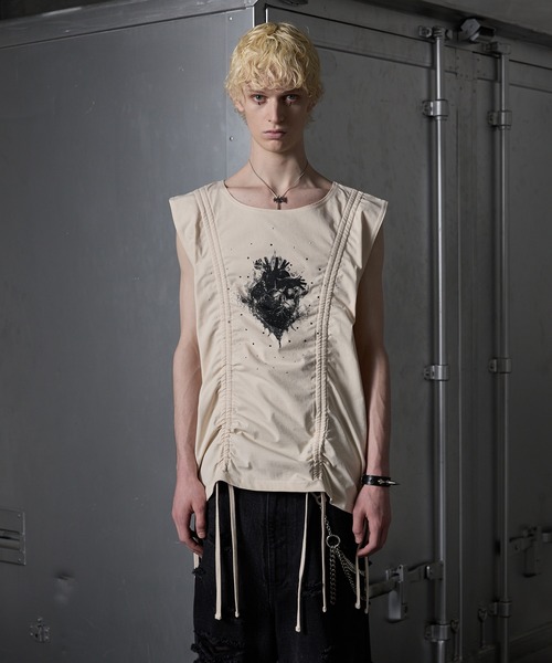 GRANCY（グランシー）の「【GRANCY】Shirring Design Rhinestone