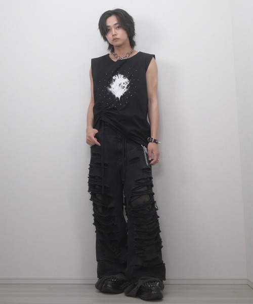 GRANCY（グランシー）の「【GRANCY】Shirring Design Rhinestone