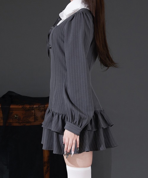 Pal elfy（パルエルフィー）の「クラシカルシャツレイヤードワンピース