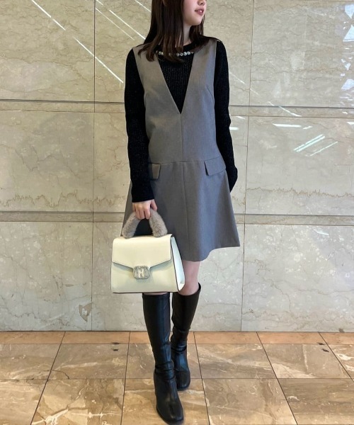 セール】◇バックリボンミニジャンスカ（ジャンパースカート）｜JILL