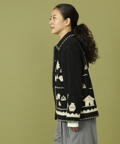 セール】Freada/フリーダ インド刺繍 ウール メキシカン ジャケット