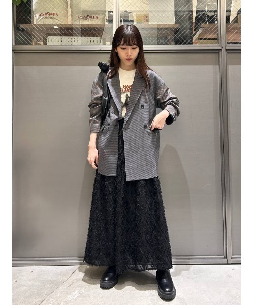 niko and（ニコアンド）の「パッチワークチェックジャケット