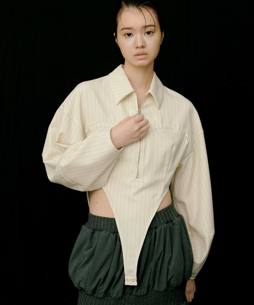 SORIN（ソリン ）の「Wool Saxony Front Zipper Bodysuit（シャツ