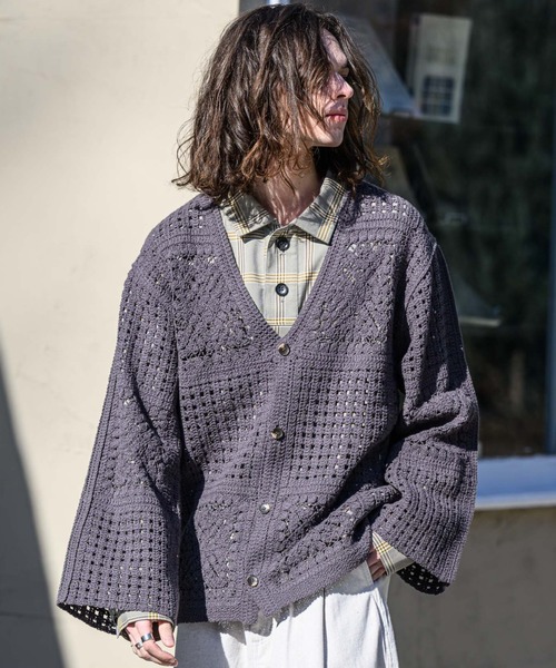 CASPER JOHN（キャスパージョン）の「See through knit cardigan