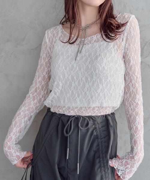 レーストップス/レースブラウス/レースインナー（シャツ/ブラウス
