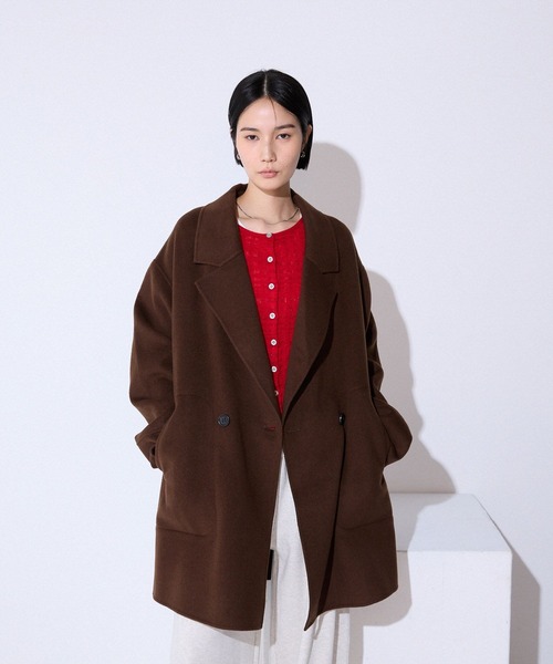 セール】【オンオフで着回し可能☆】ショートビーバーウールミドル