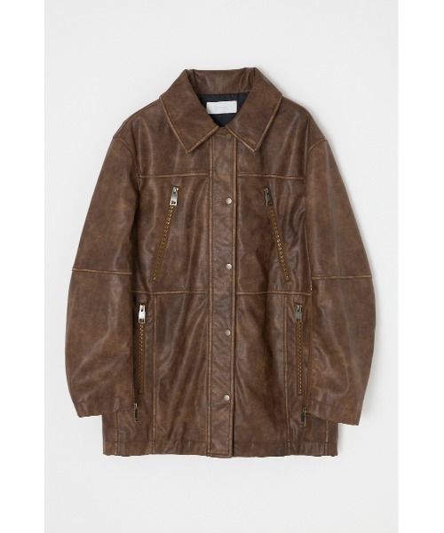 セール】AGED F/LEATHER MIDDLE ジャケット（その他アウター）｜MOUSSY