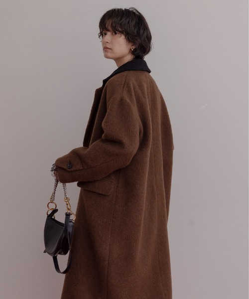 ミックスシャギー配色ロングコート Eimee Law│Eimee Law & LHELBIE