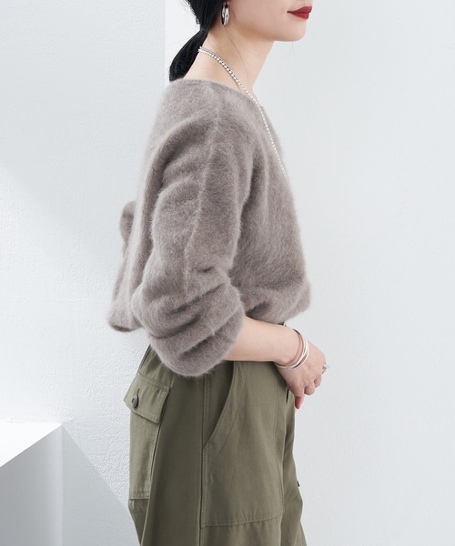 SHENERY（シーナリー）の「ファーカシミヤキーネックニット（ニット