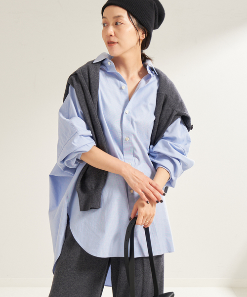 Plage Oxford Long シャツ サックスブルー プラージュ Plage 《追加