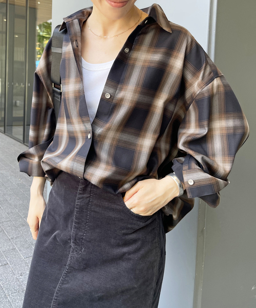 Spick & Span（スピックアンドスパン）の「TRツイルチェックシャツ