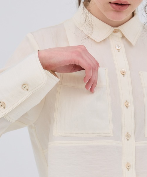 ダブルポケットレーヨンショートシャツ（シャツ/ブラウス）｜PUBLIC