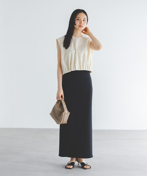 追加》【洗える】コンフォートジャージーライクタイトスカート 3