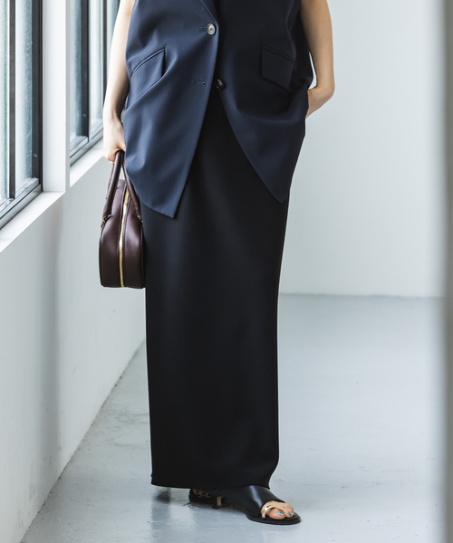 追加》【洗える】コンフォートジャージーライクタイトスカート 3