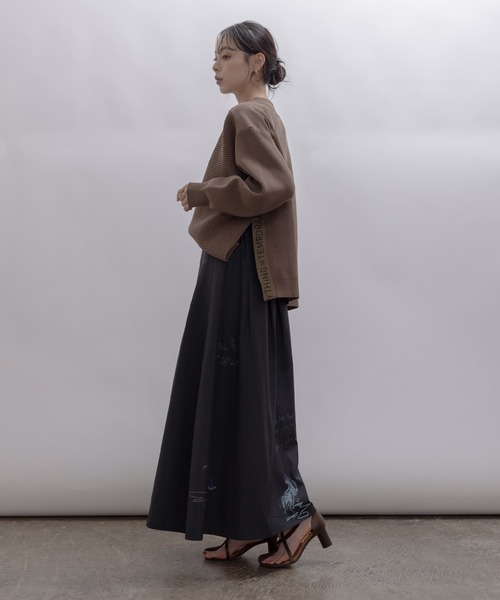 テキスト馬柄ptタックプリーツスカート Eimee Law│Eimee Law