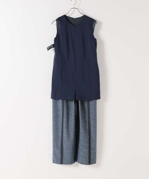 IENA（イエナ）の「デニムライクスクエアショルダーオールインワン