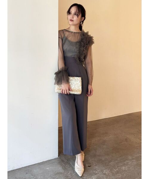 セール】LADYフリルチュールコンビネゾン 結婚式 お呼ばれ（パンツ