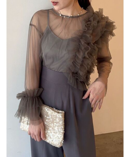 セール】LADYフリルチュールコンビネゾン 結婚式 お呼ばれ（パンツ