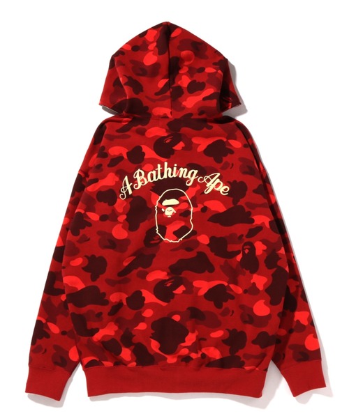 じょ様限定 バックプリント付き A BATHING APE レッド パーカー A