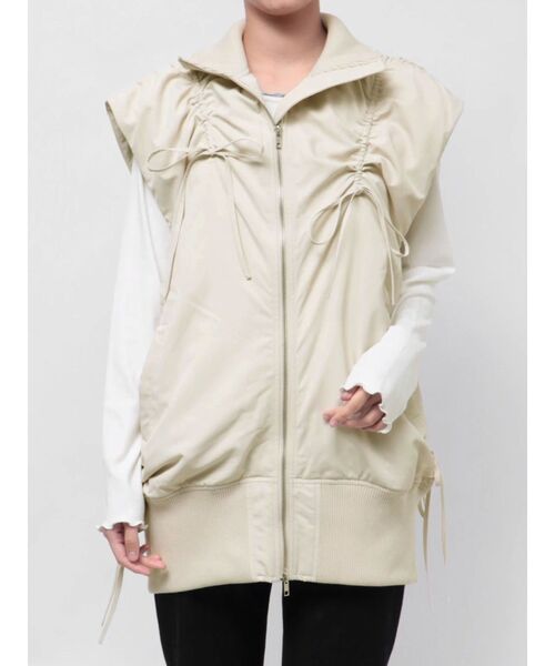 セール】ギャザーリボンMA-1ベスト（ダウンベスト）｜jouetie