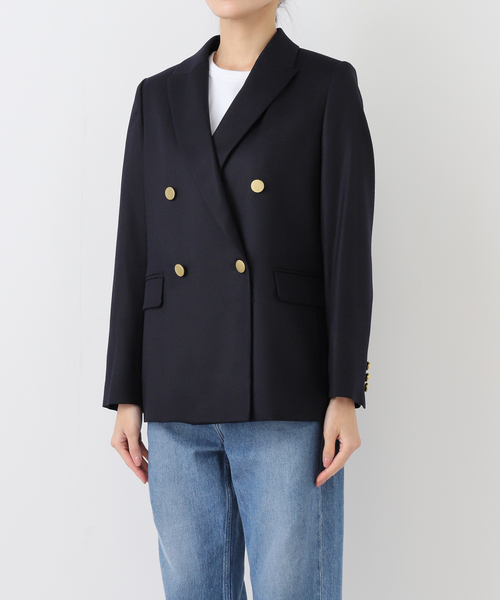 セール】《追加》《WEB・一部店舗カラー》ウールフラノピークドラペル