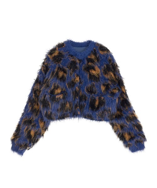 Ameri（アメリ）の「ANIMAL SHAGGY KNIT CARDIGAN（ニット/セーター
