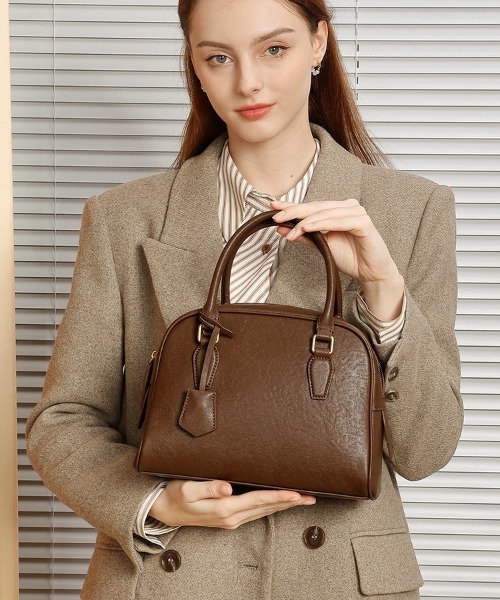 NiiNa】【高品質牛革】2way クラシカルレザーボストンバッグ（ボストン