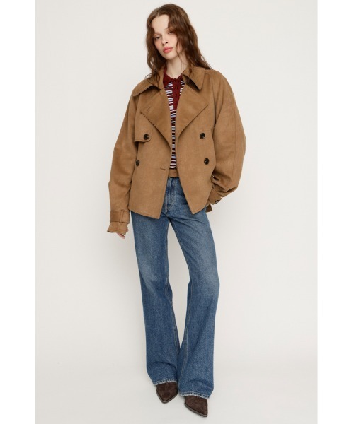 MICHIXSLY F/SUEDE S/TRENCH ミチスライフェイクスウェードショート