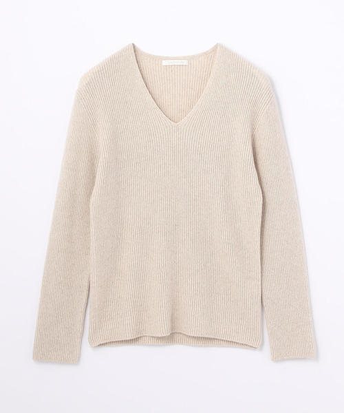 GALERIE VIE（ギャルリー ヴィー）の「ウールカシミヤリブ Vネックプル