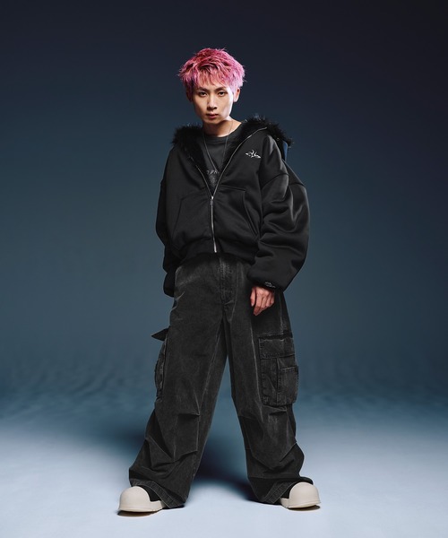 MSG（エムエスジー）の「ファーリバーシブルフードジャケット【UNISEX