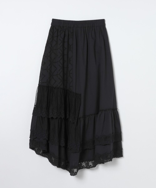 パッチワークコットンレーススカート/646049（スカート）｜JEANASIS