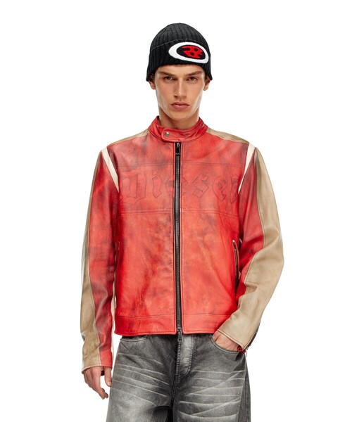 DIESEL（ディーゼル）の「メンズ レザージャケット（ライダース