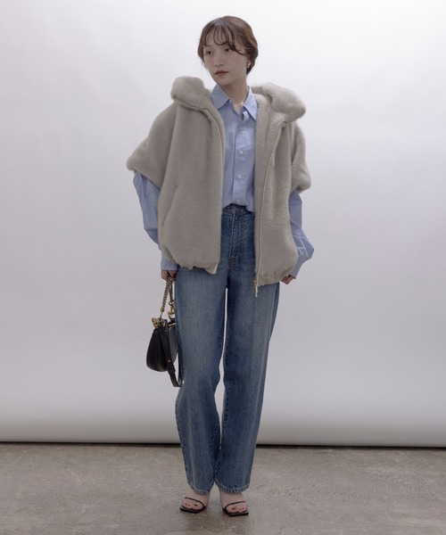 ミンクファー フーディドロスト ベストコート Eimee Law│Eimee Law