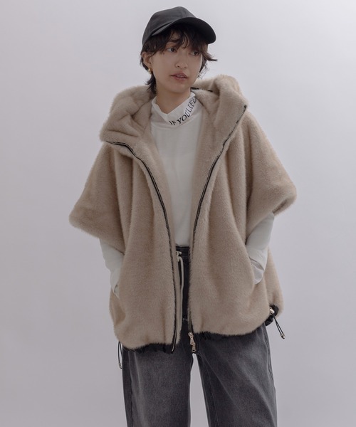 ミンクファー フーディドロスト ベストコート Eimee Law│Eimee Law
