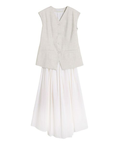 セール】ジレコンビネーションワンピース（ワンピース）｜ELENDEEK