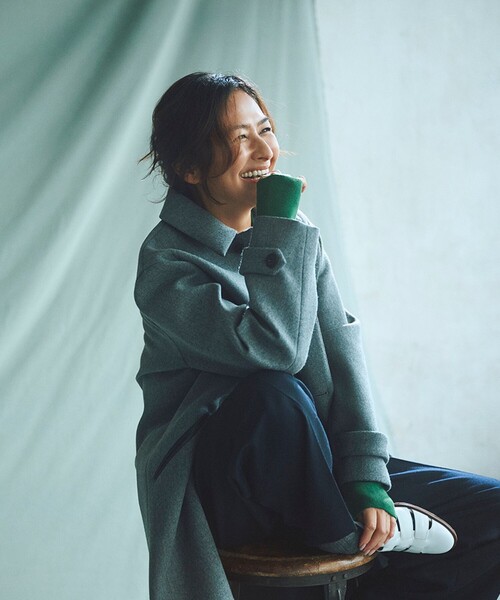 セール】AK+1 / ボンディング コート（ステンカラーコート）｜Demi