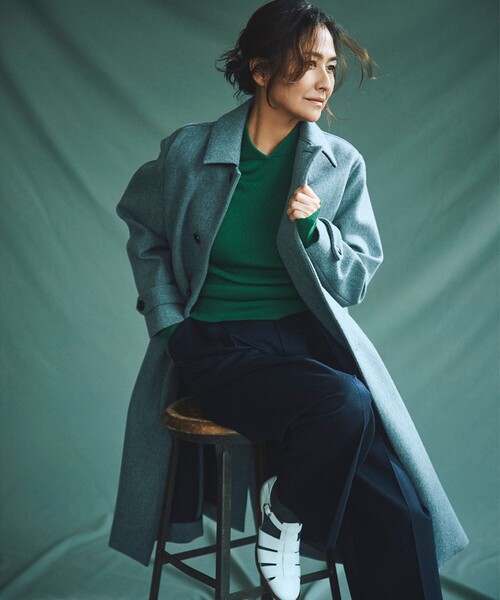 セール】AK+1 / ボンディング コート（ステンカラーコート）｜Demi