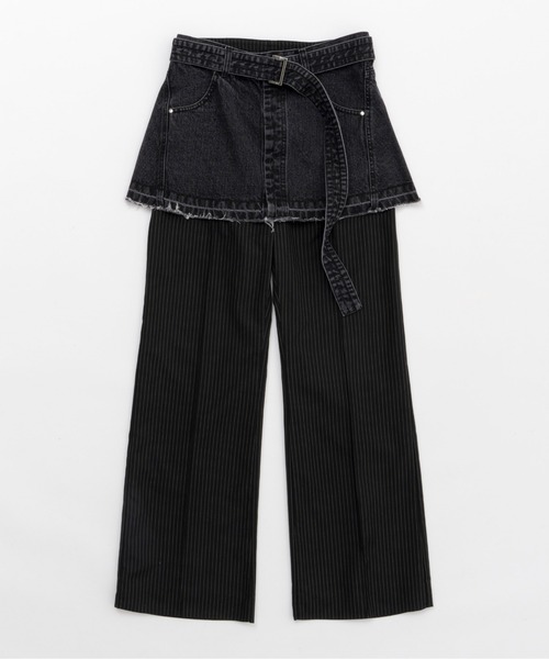 MAISON SPECIAL（メゾンスペシャル）の「Denim Skirt Layered Pants